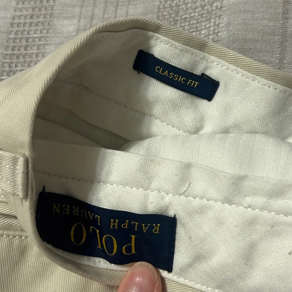 Ralph Lauren Polo Tan Classic Fit Pants Flat Front